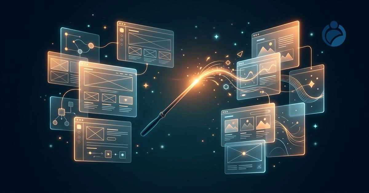 Interface conceitual do Gamma App criando apresentações e documentos com inteligência artificial