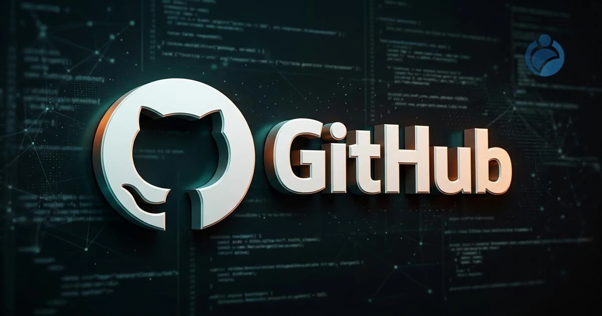 Interface escura exibindo tela de erro e o logotipo do GitHub com falhas e códigos de interrupção de servidor